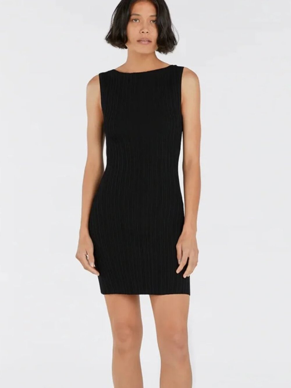 Dissh SIENNA BLACK KNIT MINI DRESS like new without tags